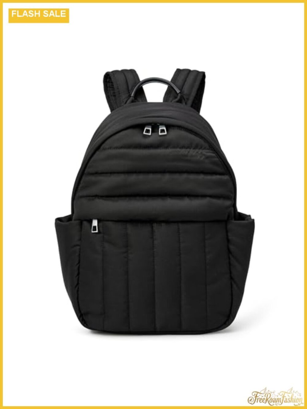 Small Quilted Backpack Faux Leather Lightweight Travel Bag Adjustable Straps
